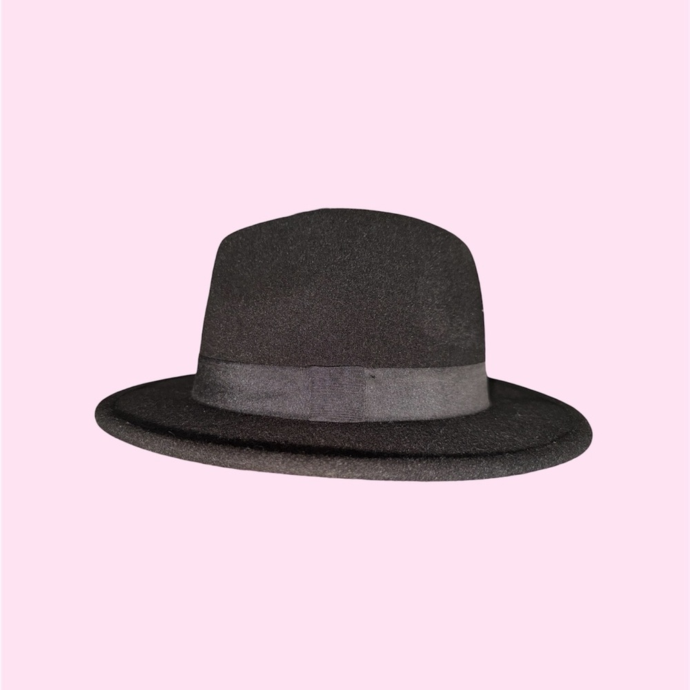 H&M Black Wide-Brim Wool Hat